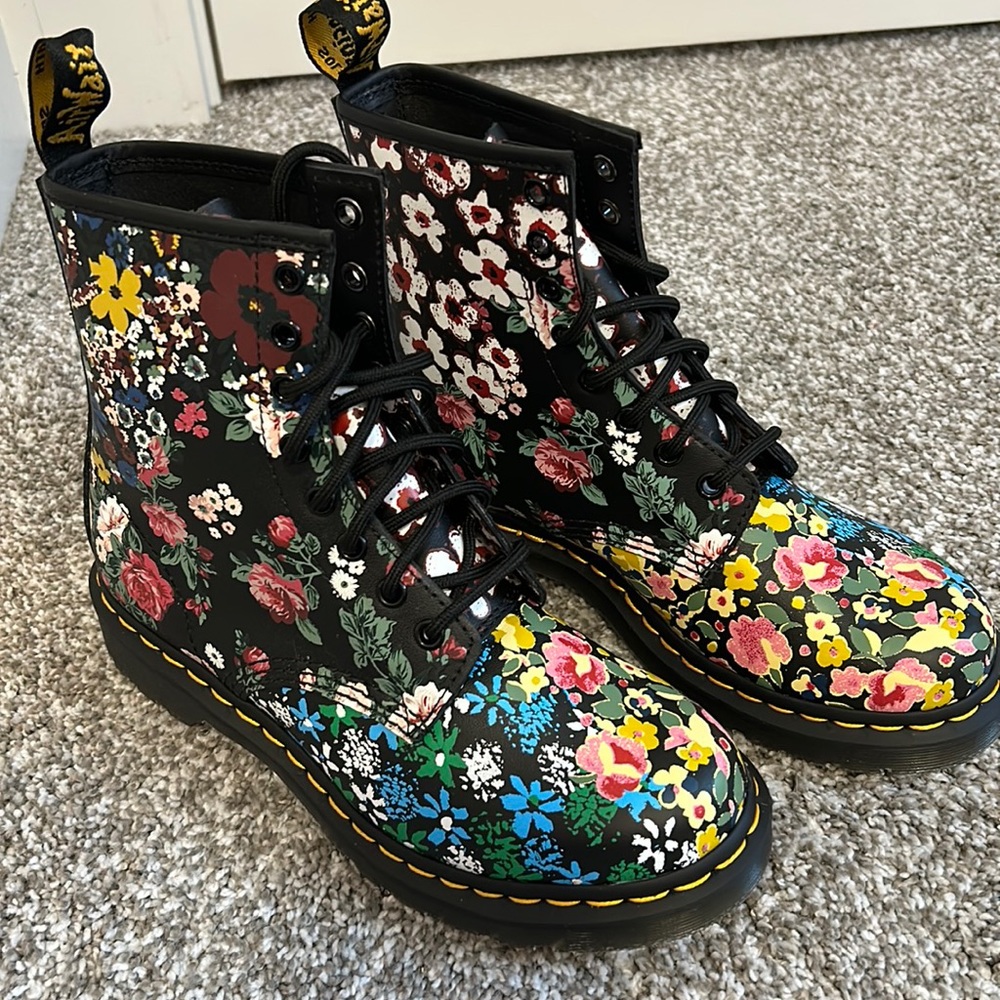 Authentic Doc Martens 1460 Pascal Floral Boots